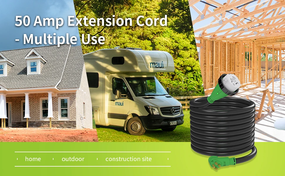 Rv Heavy Duty Power Cord Reel Rv Extension Cord Storage Reel Holds Up To 50 Feet Of 50a (6/3+1/8