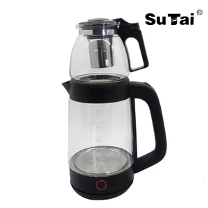 Double-deck Borosilicate Glass Electric Kettle Tea Pot Set Capacity Temperature Control for Home Outdoor Other Home Appliances