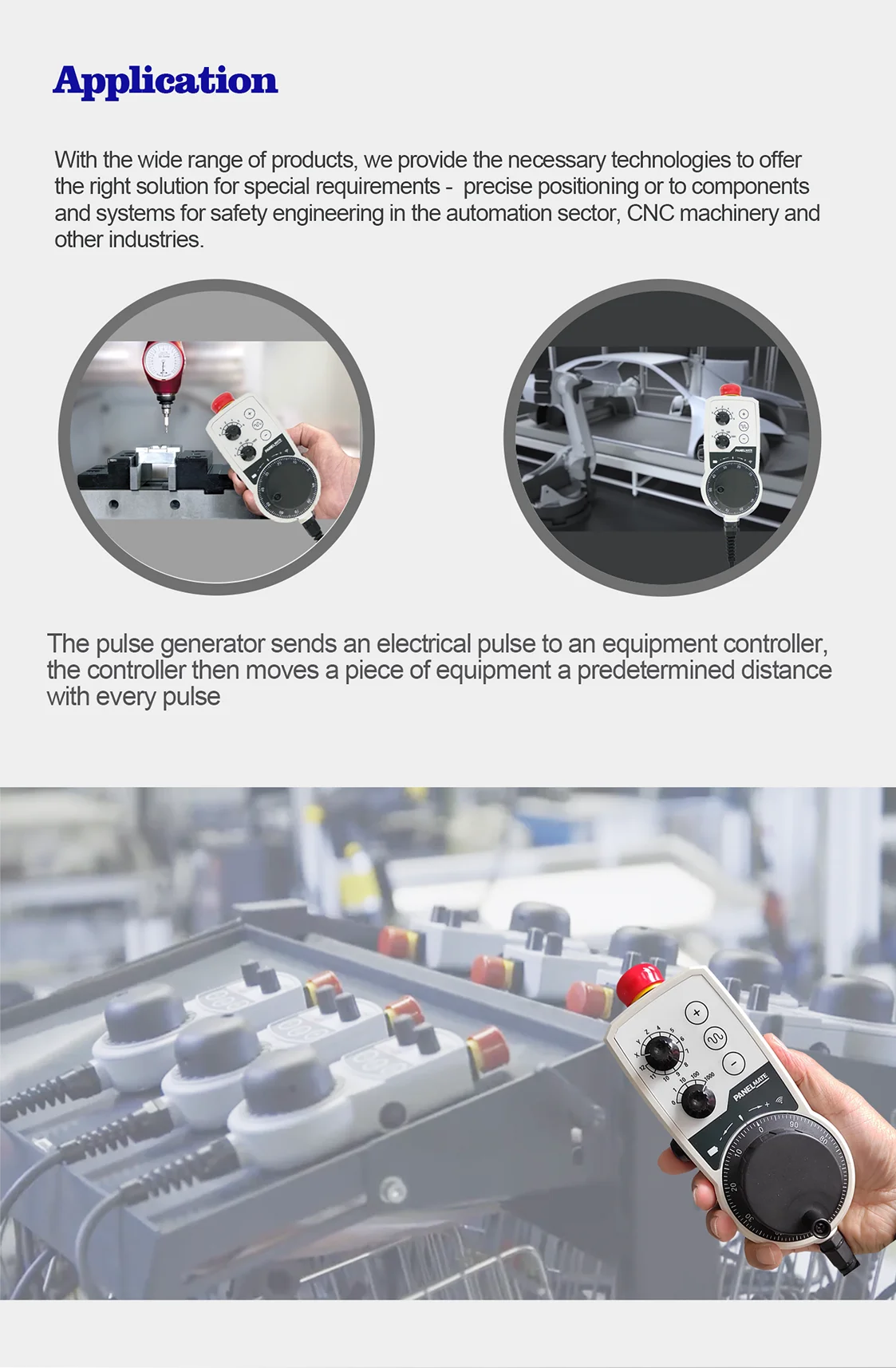 Ethercat 24vdc Hand Hold Pendant Stations Hps Manual Pulse Generator