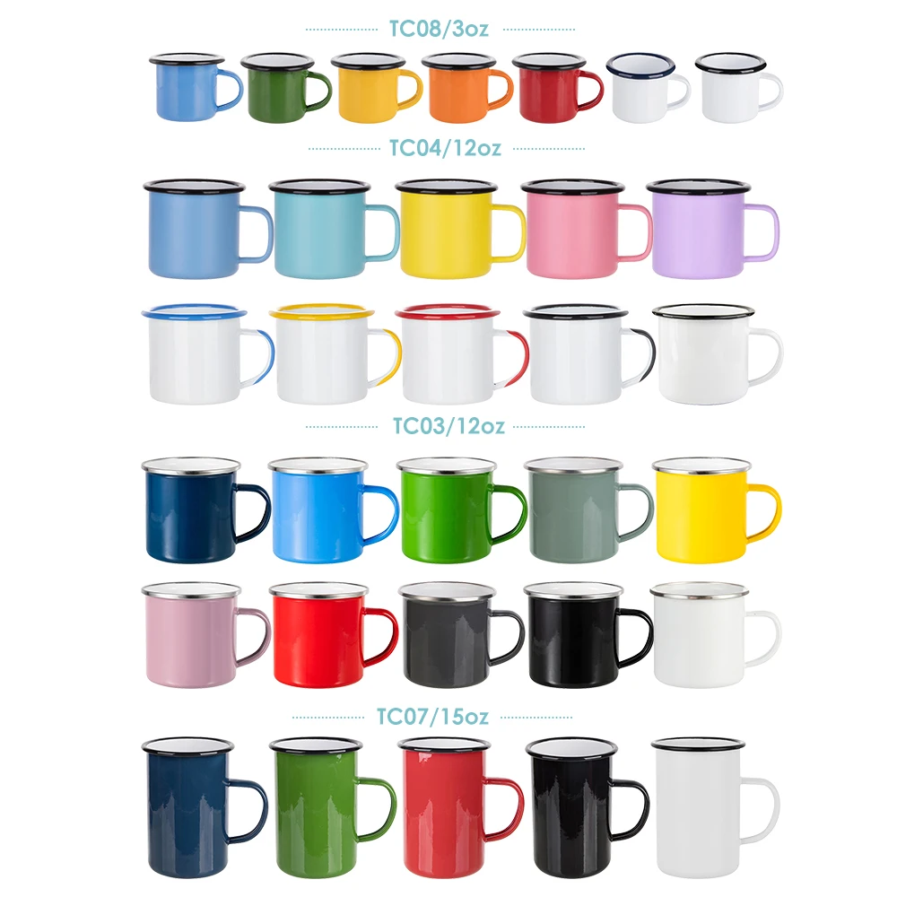 Craft Express Contrast Black Handle Sublimation Mugs 6/Pkg-15oz