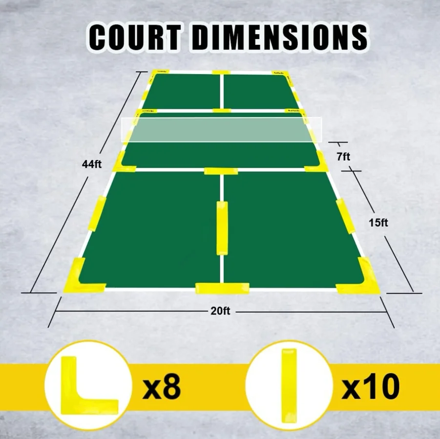 Pickleball Court Line Markers Volleyball And Tennis Boundary Court