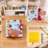 Kit de manualidades de libro de tela hecho a mano con gato de vaca de manzana