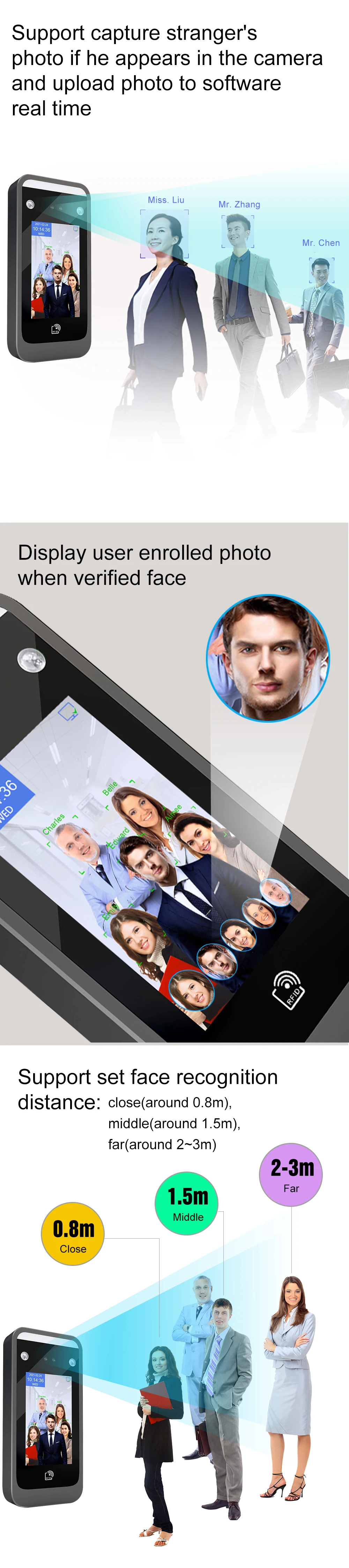 RJ45 WIFI Cloud Face Time Attendance and Access Control With Free ...