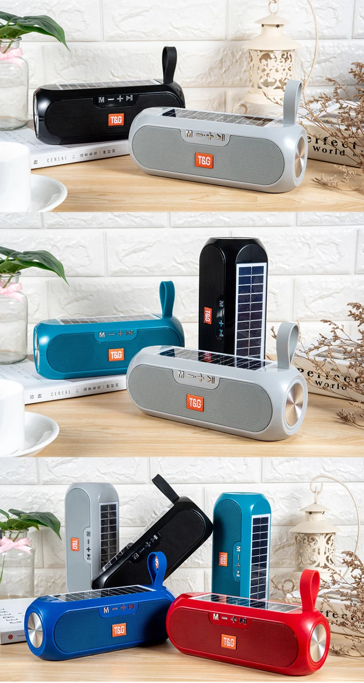 TG182 Portable Column Portable Column WirelessBluetooth Bass Stereo Box Waterproof Outdoor Solar Charging Bluetooth Speakers - ANKUX.COM