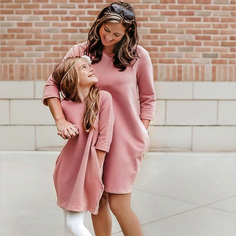 Girls Pullover Cotton Hoodie Dress 