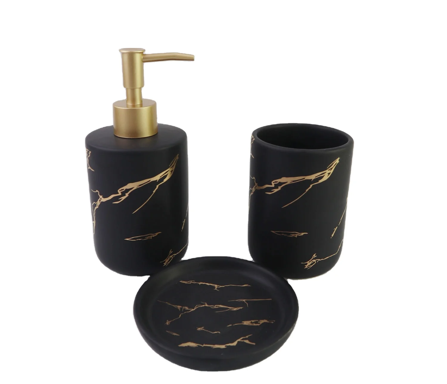 Luxury Bathroom Set Gold Marble Bathroom Set Black Bathroom Accessories