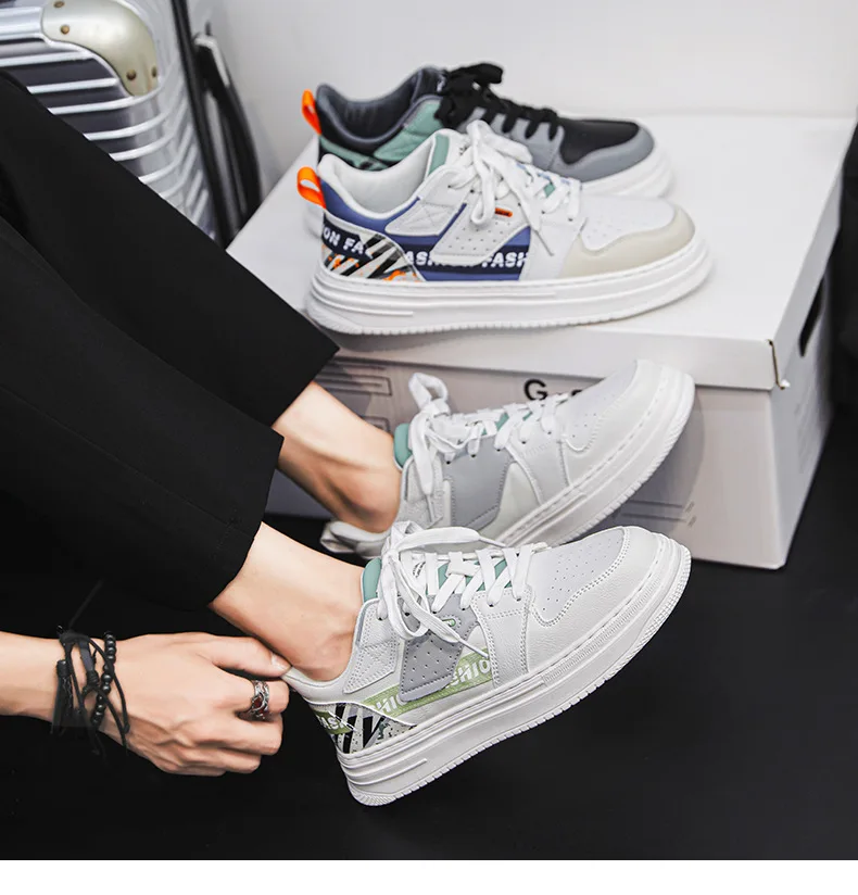 Men's Shoes Winter Casual Shoes Men's Explosive Student Sports Increase