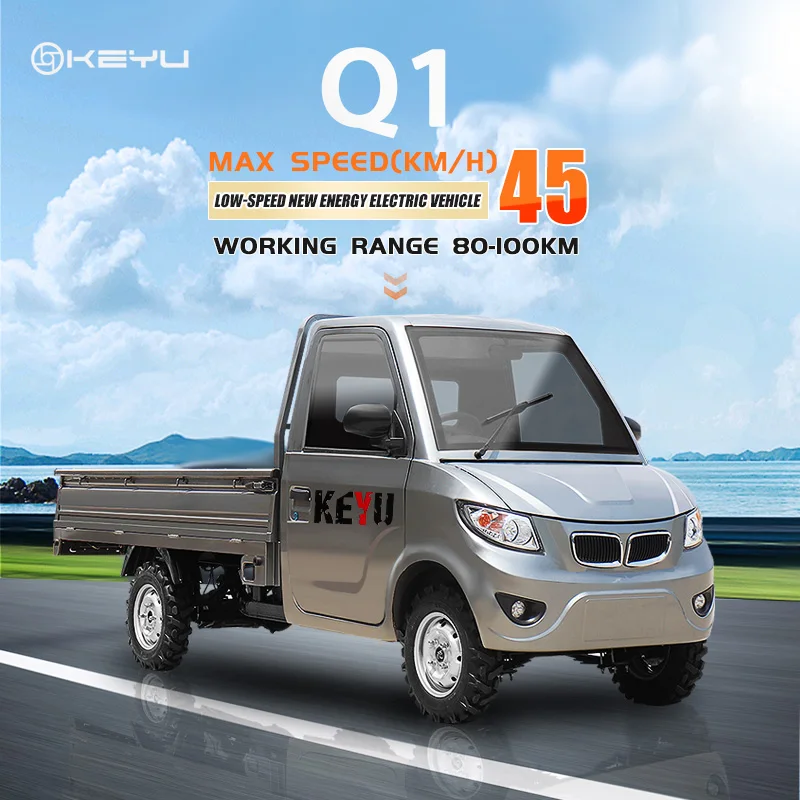 KEYU Low Speed Factory Price Mini Truck DOT Approved Electric Cargo Van Pickup