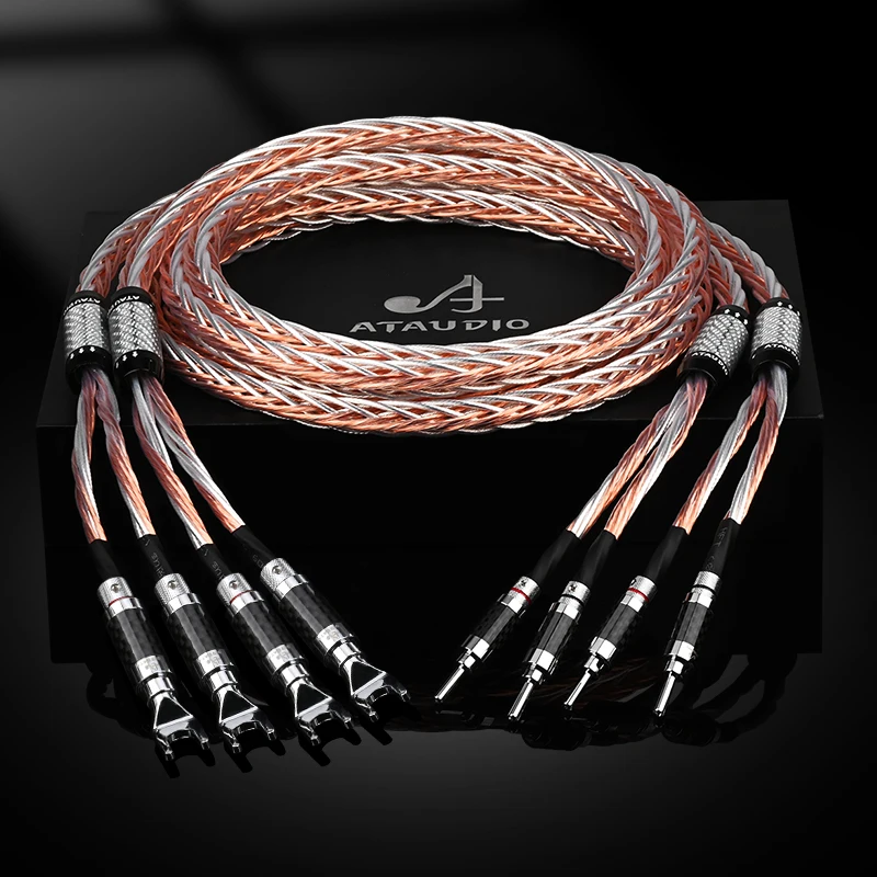 Kunstmatig evenaar Charmant Ataudio Hifi Speaker Cable Occ And Silver Mixed Cable Wire Connection  Silver Plug Banana To Y Hi-end Hifi Speaker Cable - Buy Speaker Cable High  End,Speaker Cable 12 Cores,Hifi Speaker Cable Product