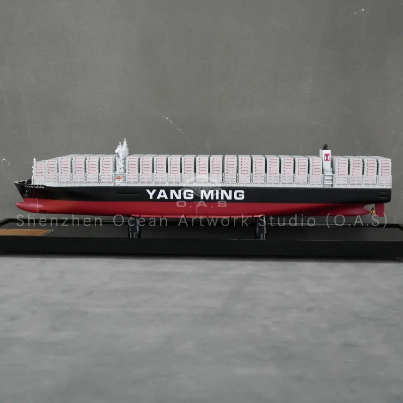 Yang Ming container ship model, exquisitely crafted by professional model factory. We focus on high-precision production & custom development, 1:XX scaled replica with vivid details. Premium materials for realistic texture, support LOGO/painting customization. Ideal for shipping logistics gifts, enterprise display, collection. Factory direct supply, bulk order available, professional one-stop custom service for ship model products.Amber@vesselmodel.com Tel: +86 18038048785
