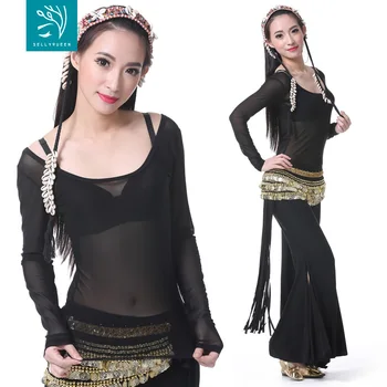 2011 new style black belly dance tops