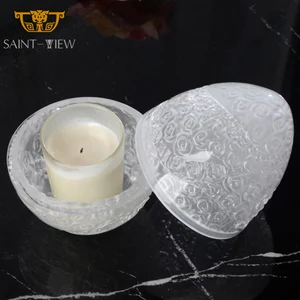 H10cm Handmade Table Decor Egg Shape Europe Healing Crystal Oil Lamp Candle Holder Centerpieces
