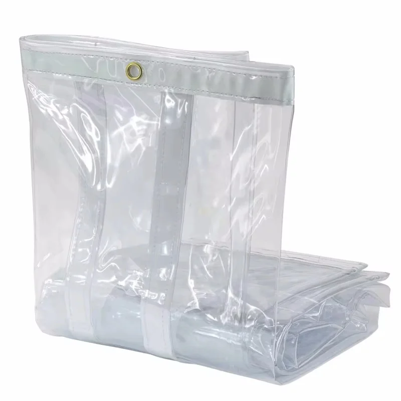 Factory Direct Clear Transparent Tarpaulin PVC Reinforced Film Fabric Custom Cutting Tarp Mesh Fabric