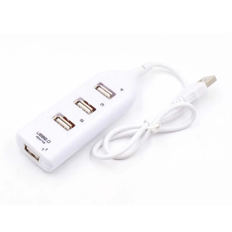 Cantell  USB2.0 4-port Extender Plug Spot Usb Splitter Hub2.0 Integrated Line 1 Drag 4 Usb Converter