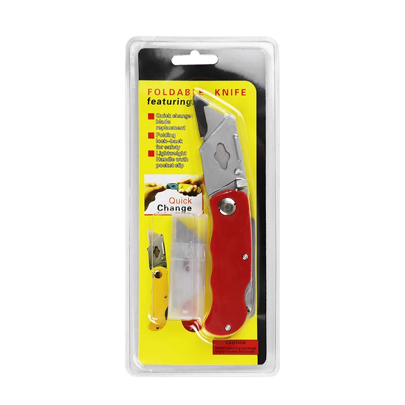 Safety Auto Lock Office Cutter Utility Knife Folding Lockback Utility
