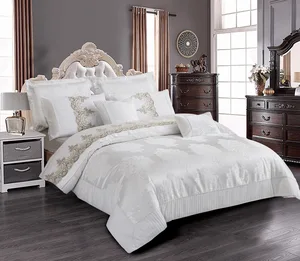 Nantong Hot Sale 8pcs Double Layer Microfiber Comforter Set