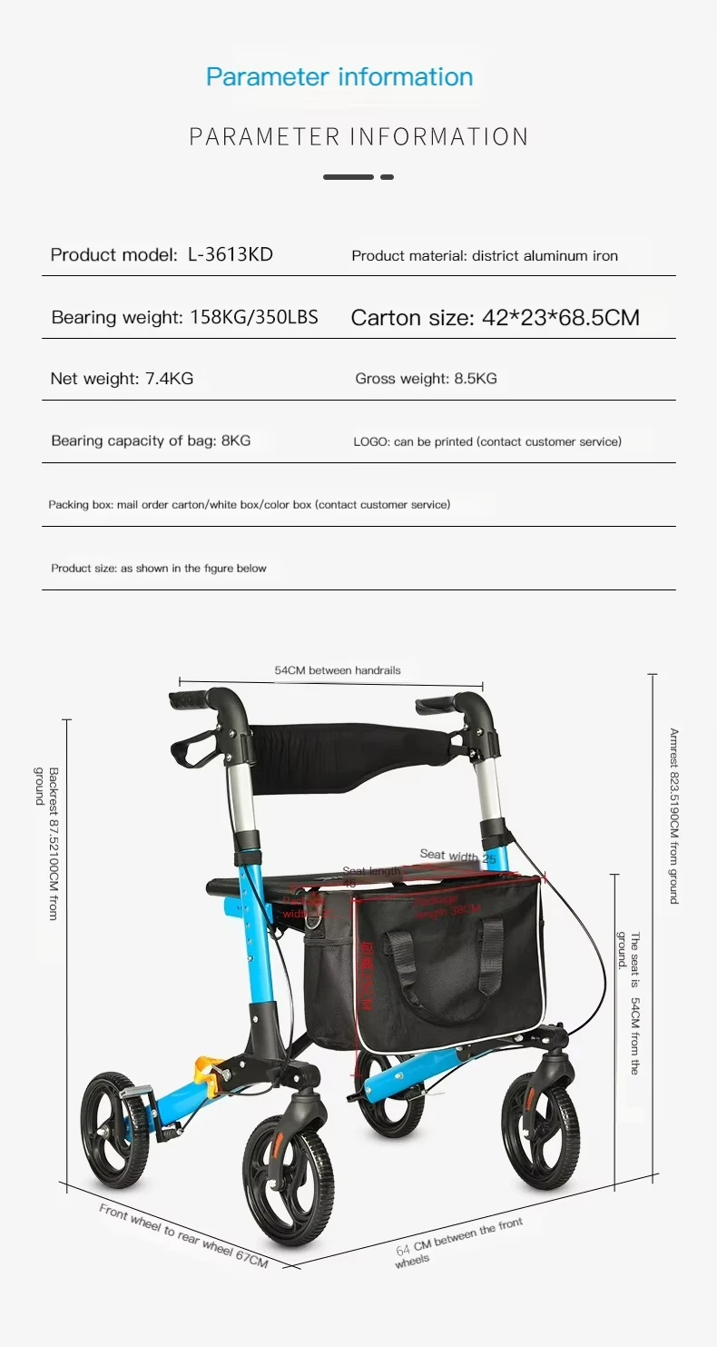 aluminium mobility folding walkers for disabled people walking aid with seat picture equipment walker & rollator 400 lbs wide manufacture