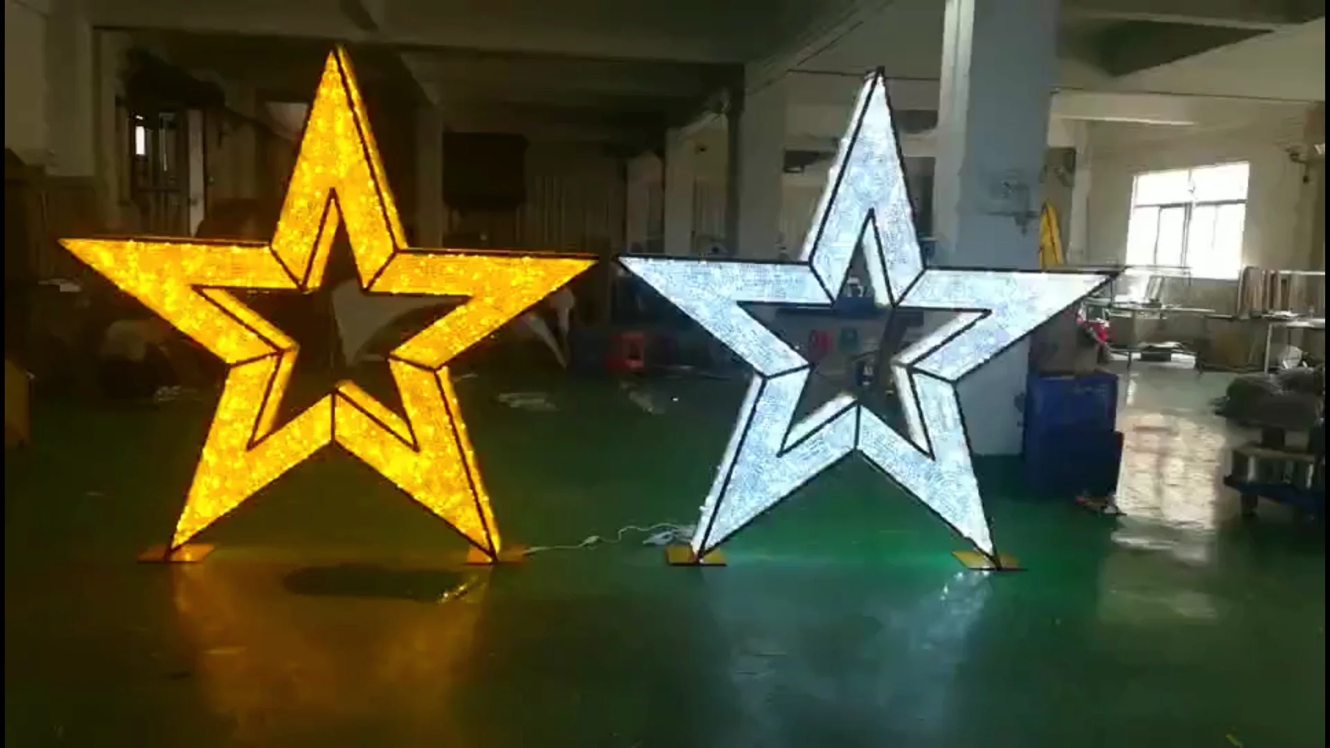 Outdoor Led Christmas Decoration Acrylic Landscape Giant Star 3d ...