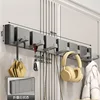 Aluminum Folding Concealed Hook Set - Gunmetal Gray 8 Hooks