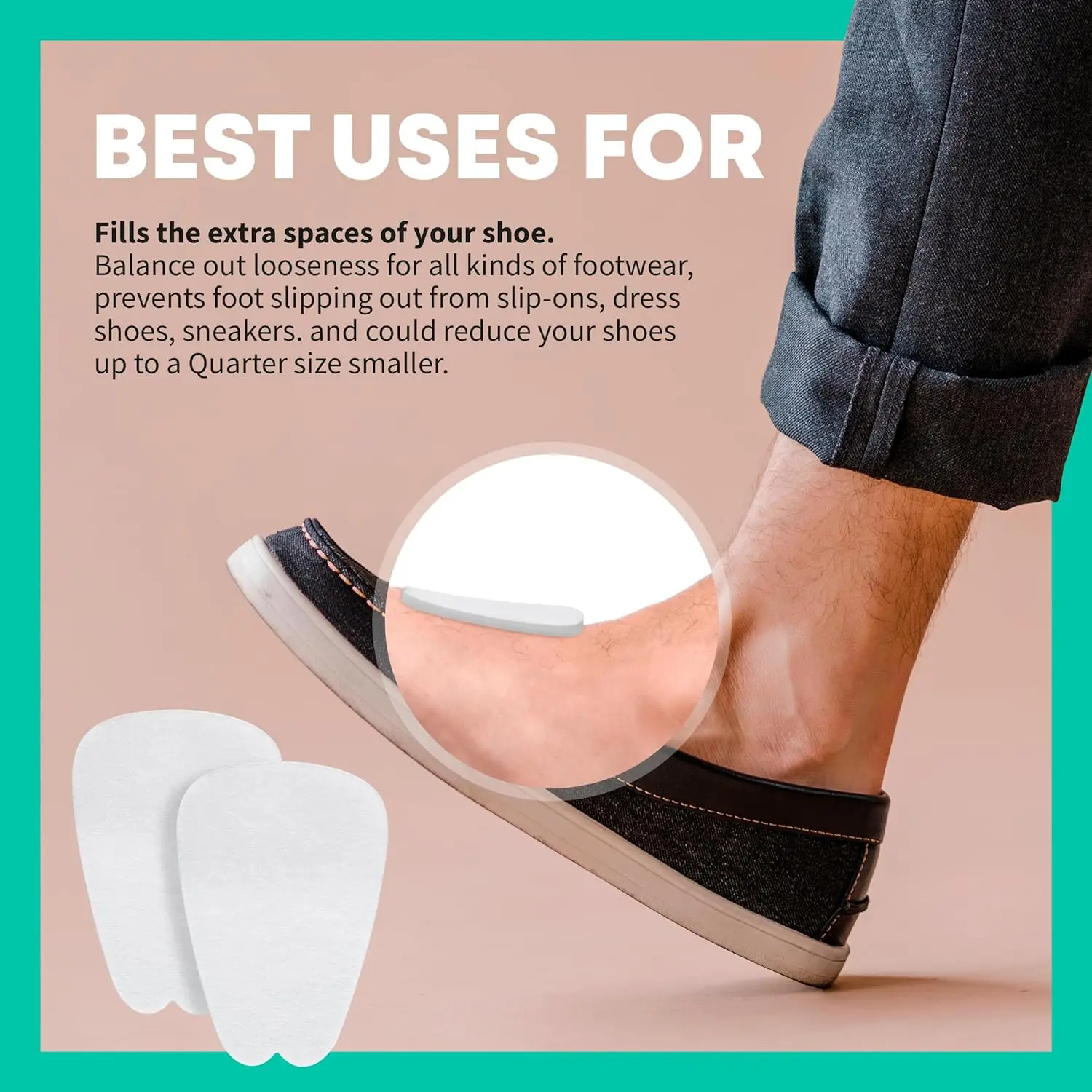 Coussinets De Langue Pour Chaussures Trop Grandes, Réducteur De Taille, Insert De Coussin De Langue Antidérapant Pour Coussinets De Talon De Chaussures Amples