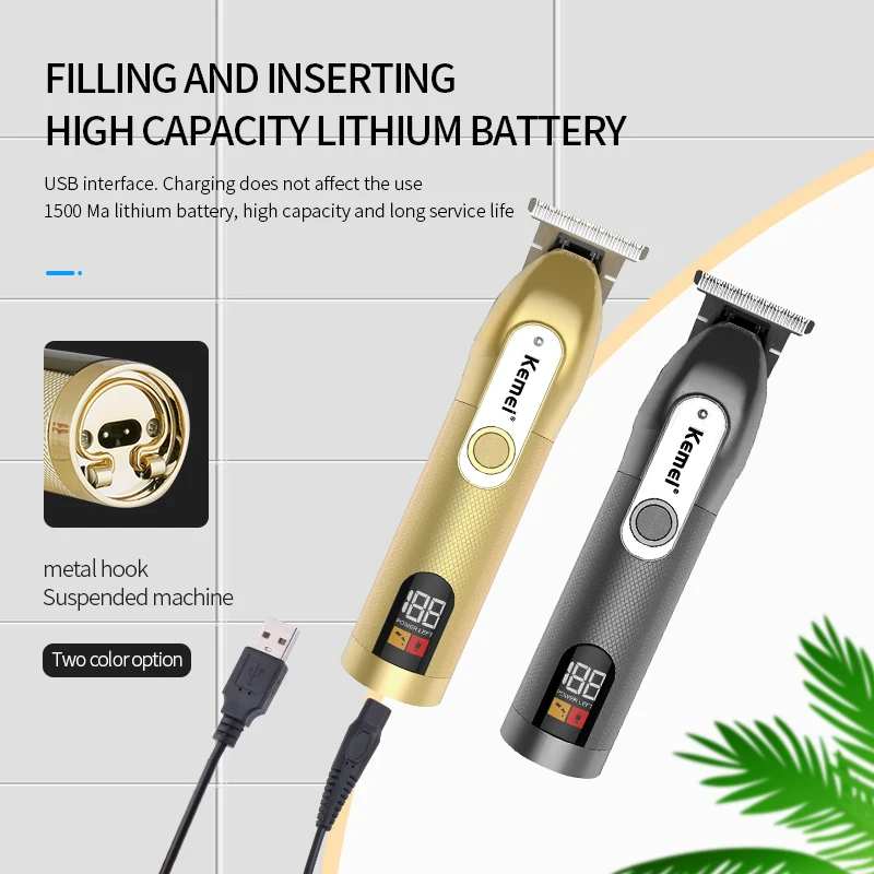 Kemei Hair Clipper Professional Salon Electric Beard Trimmer