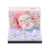 Chat rose qui saute
