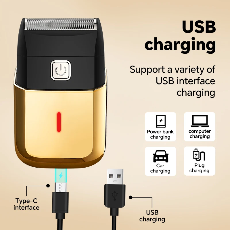 Men's Rechargeable Single Blade Electric Shaver with USB TYPE-C Reciprocating Design Electric Shaver Reciprocating Single Blade supplier