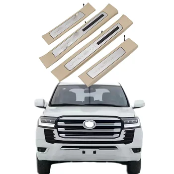 car Welcome pedal threshold bar with LED light special door pedal for toyota  2021-2022 Land Cruiser  lc300 interior kit
