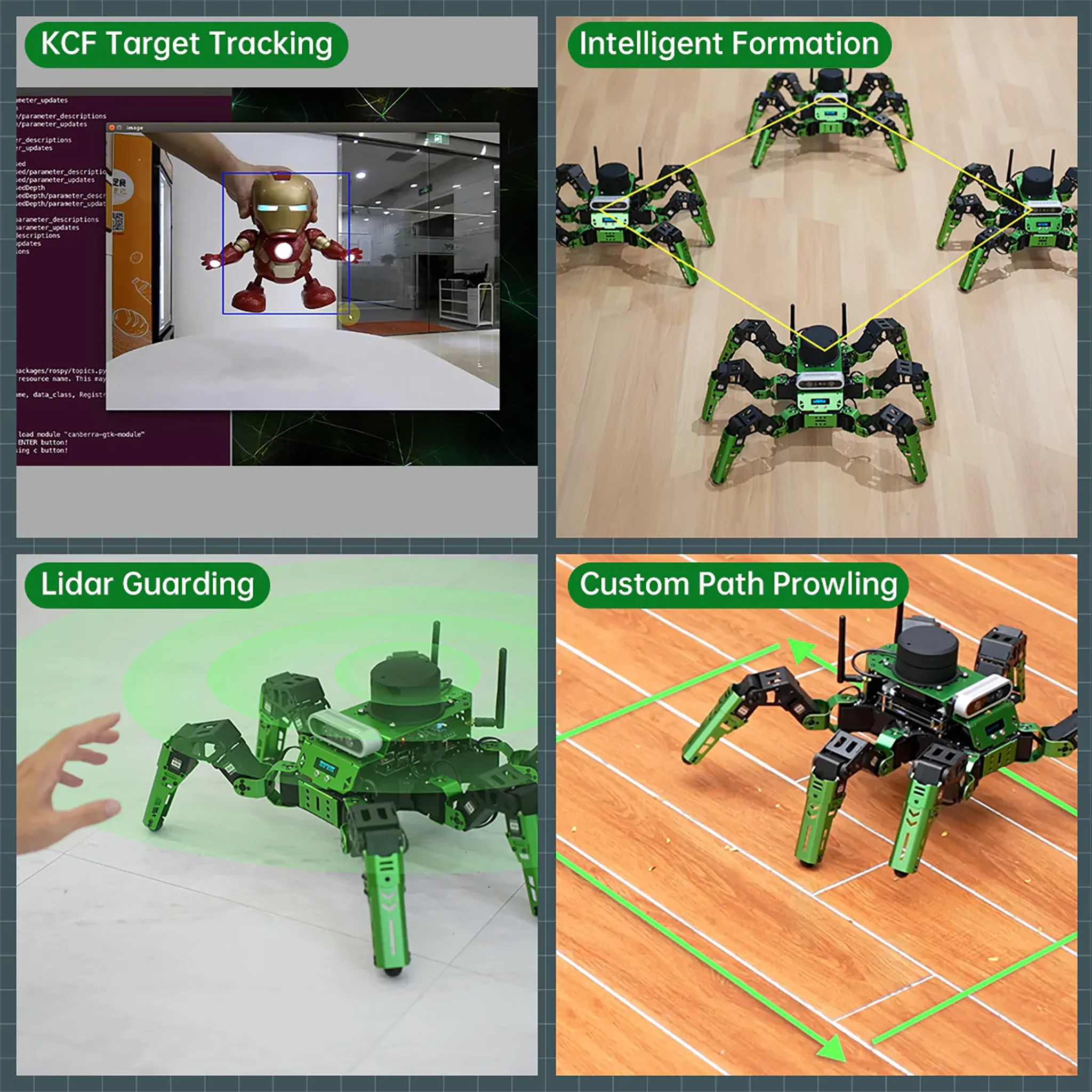 Hiwonder RosAIインタラクティブロボットJetHexaとAIビジョンLidar