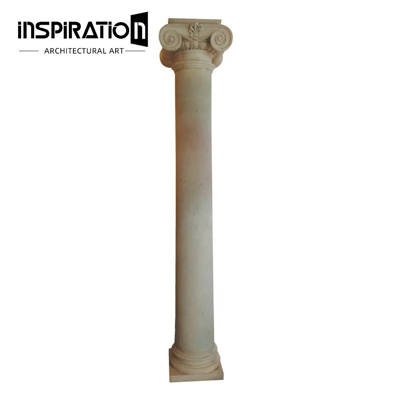 INSpiration GFRC  Manufacturers Customized Made Ancient Broken Greek Columns Artificial Sandstone  Baroque Pillars
