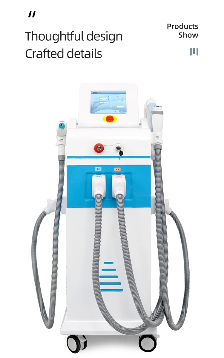 4 In 1 Multifunctional Nd Yag Laser Tattoo Removal IPL Hair Removal RF Face Lifting Machine