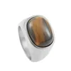 High-quality stone silver (US size)