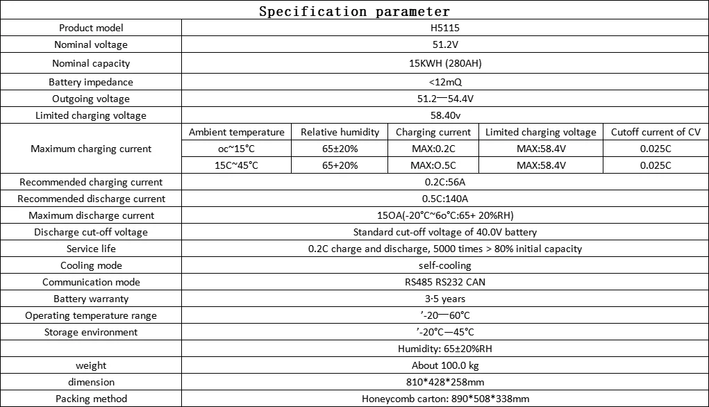 YIXIANG 48V 200A BMS LifePo4 Metal Battery Case - 280Ah/302Ah for Solar ...
