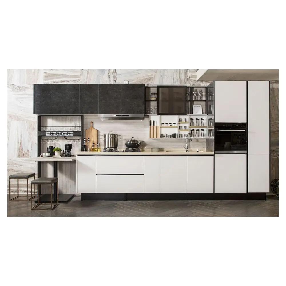 PRIMA I Shaped Modular Kitchen Designs for Modern Kitchen Cabinet