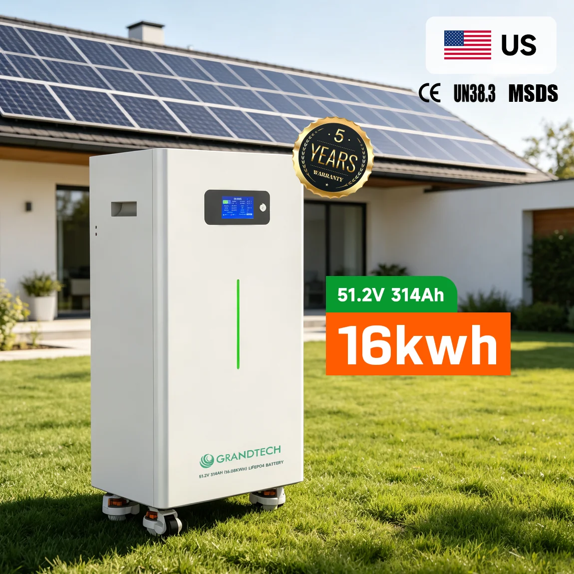 5kWh 10KWh 15kWh 16kWh Lithium Home LiFePO4 Solar Battery 48V 51.2V 100Ah 200Ah 280Ah 304Ah 314Ah Energy Storage Battery