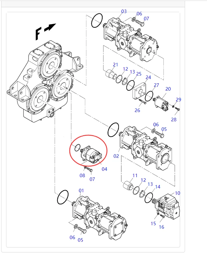掘削機部品705-12-35140 7051235140コマツ用PC3000-6ギアポンプ