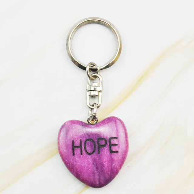 Personalized Stones Heart Keychain With Engraving Customizable Pocket Stone Heart for Keychain gifts