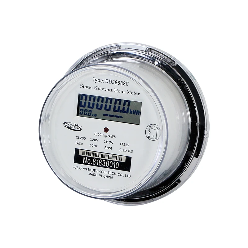 DDS8888 Single Phase Digital Smart Socket ANSI 9S Plug in Type PLC RF Communication Energy Wifi kWh Meter Sub Meters