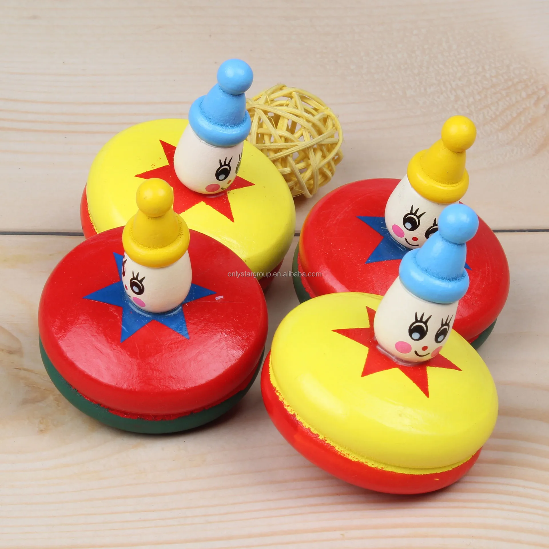 Wooden Gyro Small Desktop Movie Rotate Fingertip Gyroscope Relaxing Toy
