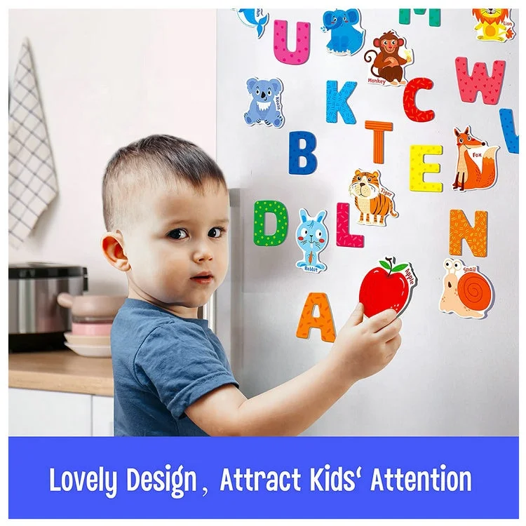 Large Letters And Animals,Educational Learning Tool For Kids