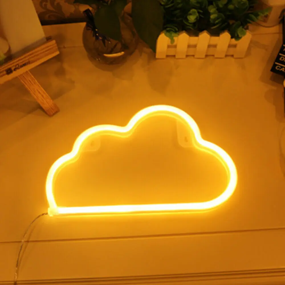 Foreverup Enseigne Au Néon Nuage Bleu Et éclair Jaune, Enseigne Au Néon Nuage LED, Enseignes Au Néon, Néon éclair, Pour Salon, Chambre D'enfant, Bar, Salle De Jeux, Fête