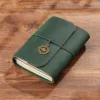 Green with notebook and card holder