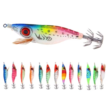 CHEERY Hot Selling Luminous Big Eye Squid Jig, 10cm 9g Feather Bionic Hard Shrimp Lure Fishing Tackle – Metal Jig – view 4