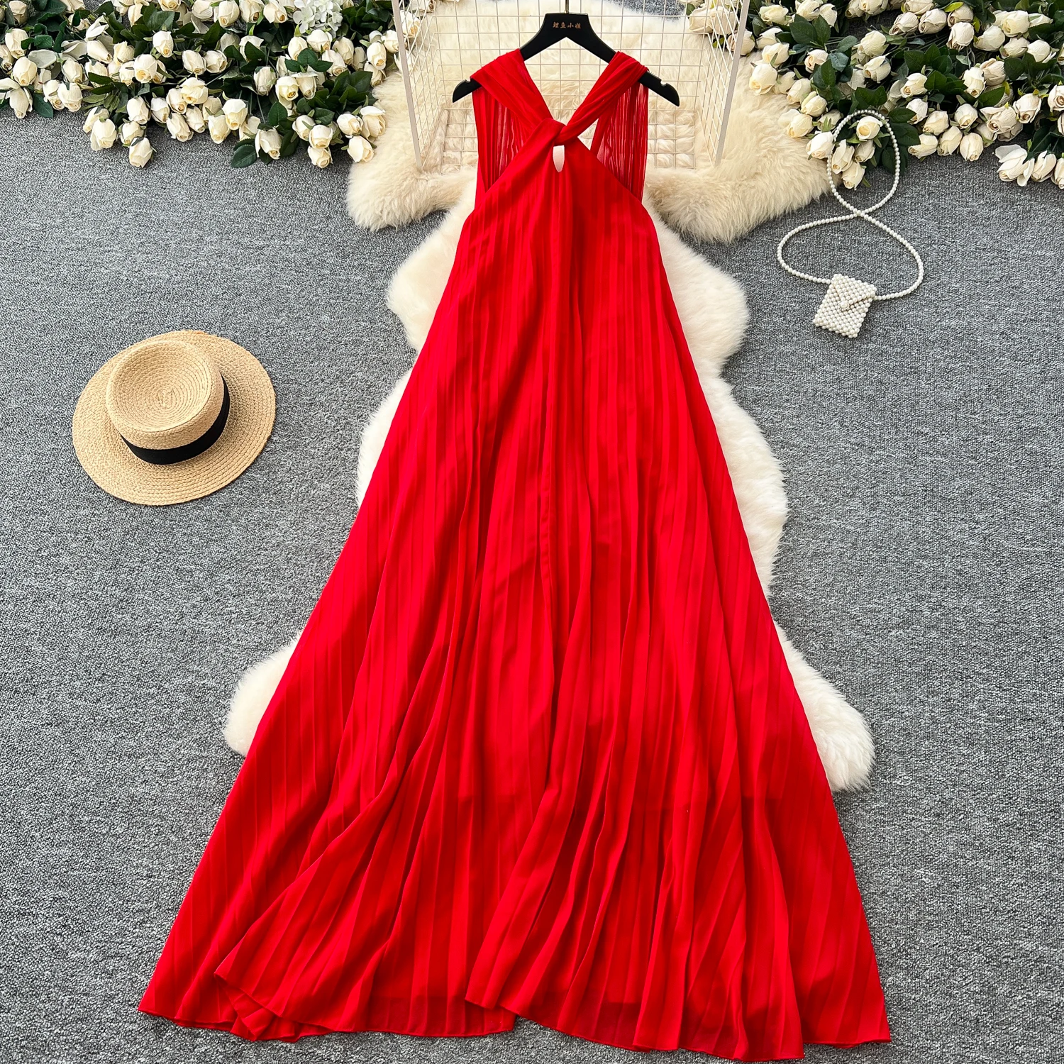 knee length dresses for ladies Elegant Return Someday Woven Lace Midi Dress main image 0