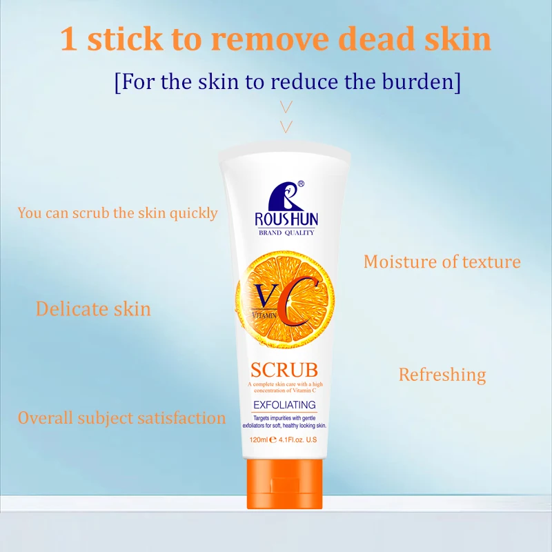 ROUSHUN  VC Scrub 120ml  a Complete Skin Care With a High Concentration of Vitamin c Good Quality