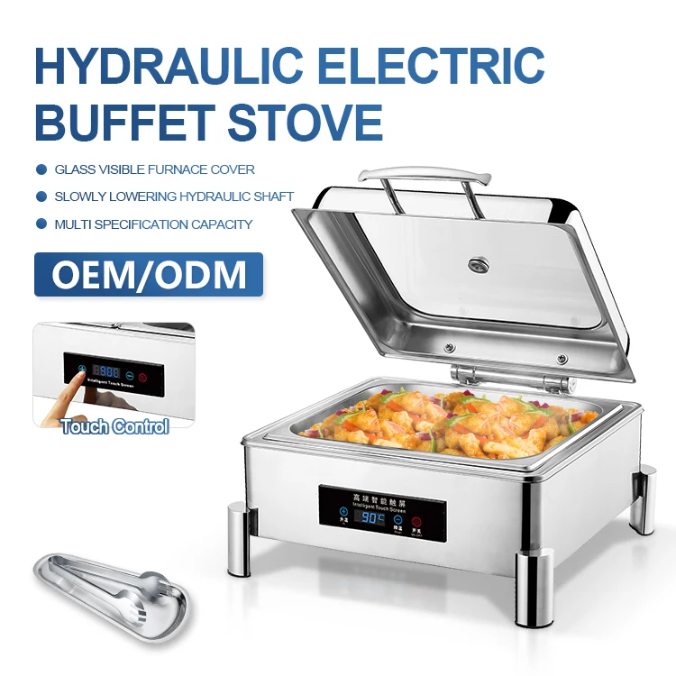 Stainless Steel Chaffing Dishes Square Self-serve Food Warmer Suitable for Catering, Banquets, and Parties