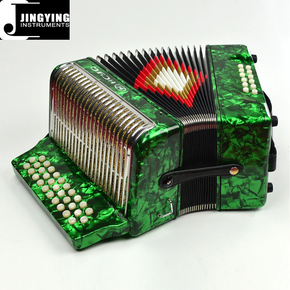 2024 Jingying Music Accordion、ボタンスタイル韓国パイン素材31キー