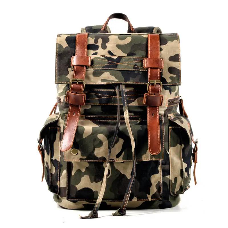 leather military backpack