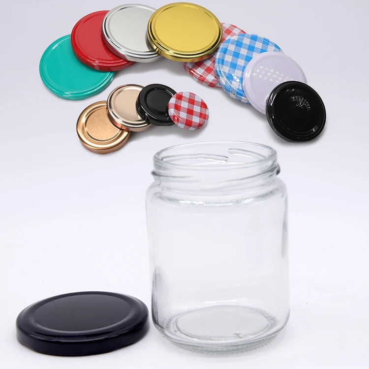 50ml 100ml 150ml 200ml 230ml 350ml 400ml 500ml Factory Wide Mouth Storage Jars Glass Caviar Jar With Lid