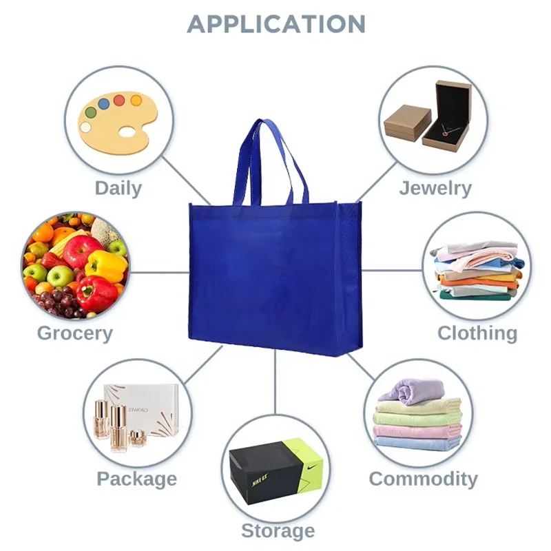 Stock Promotional Colored Wholesale Eco Friendly Shopping pp Non Woven Bag supplier